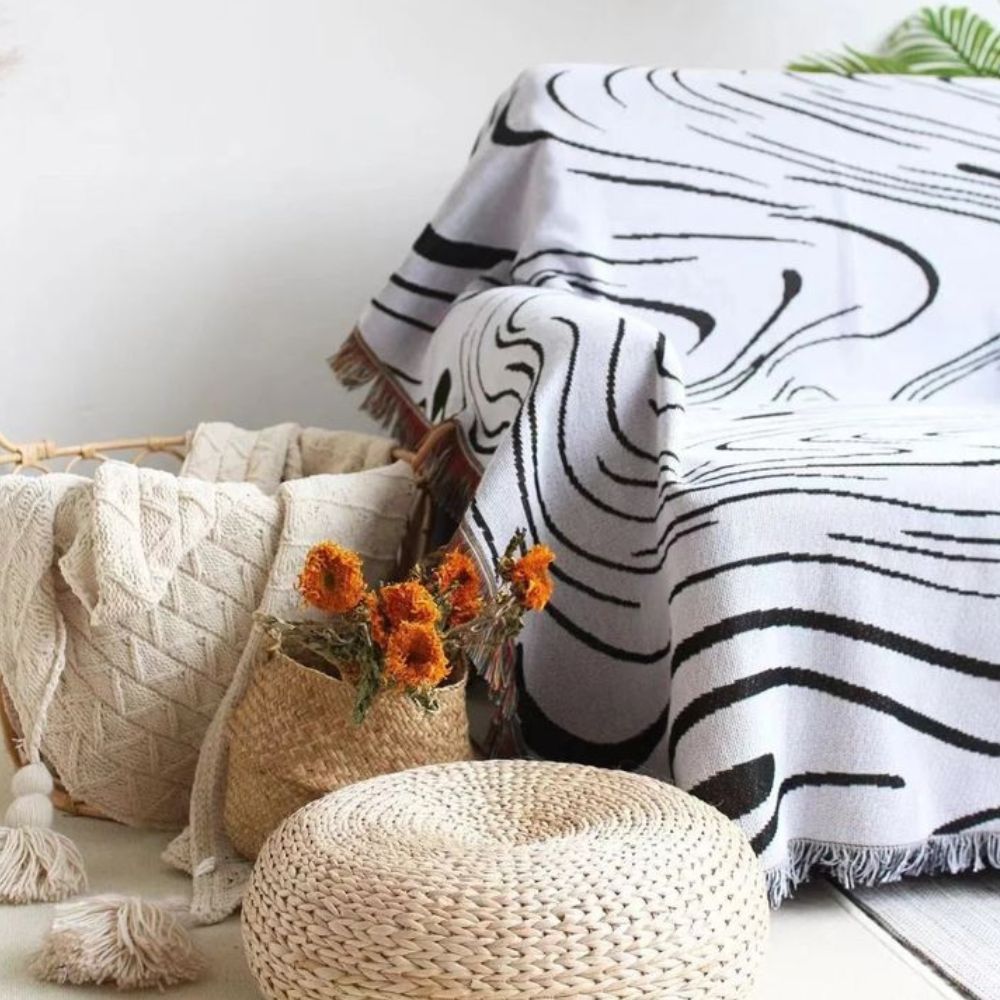 Marble Woven Throw Blanket