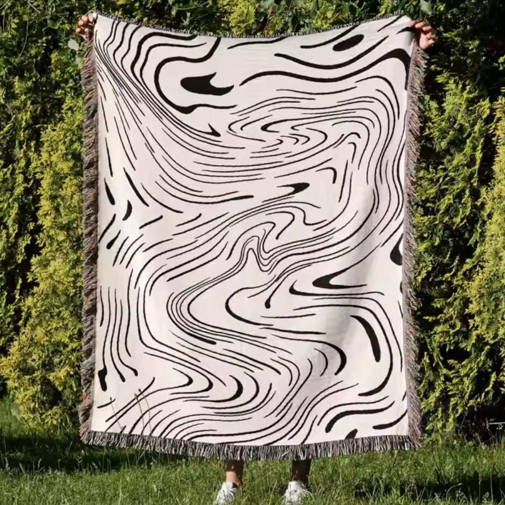 Marble Woven Throw Blanket