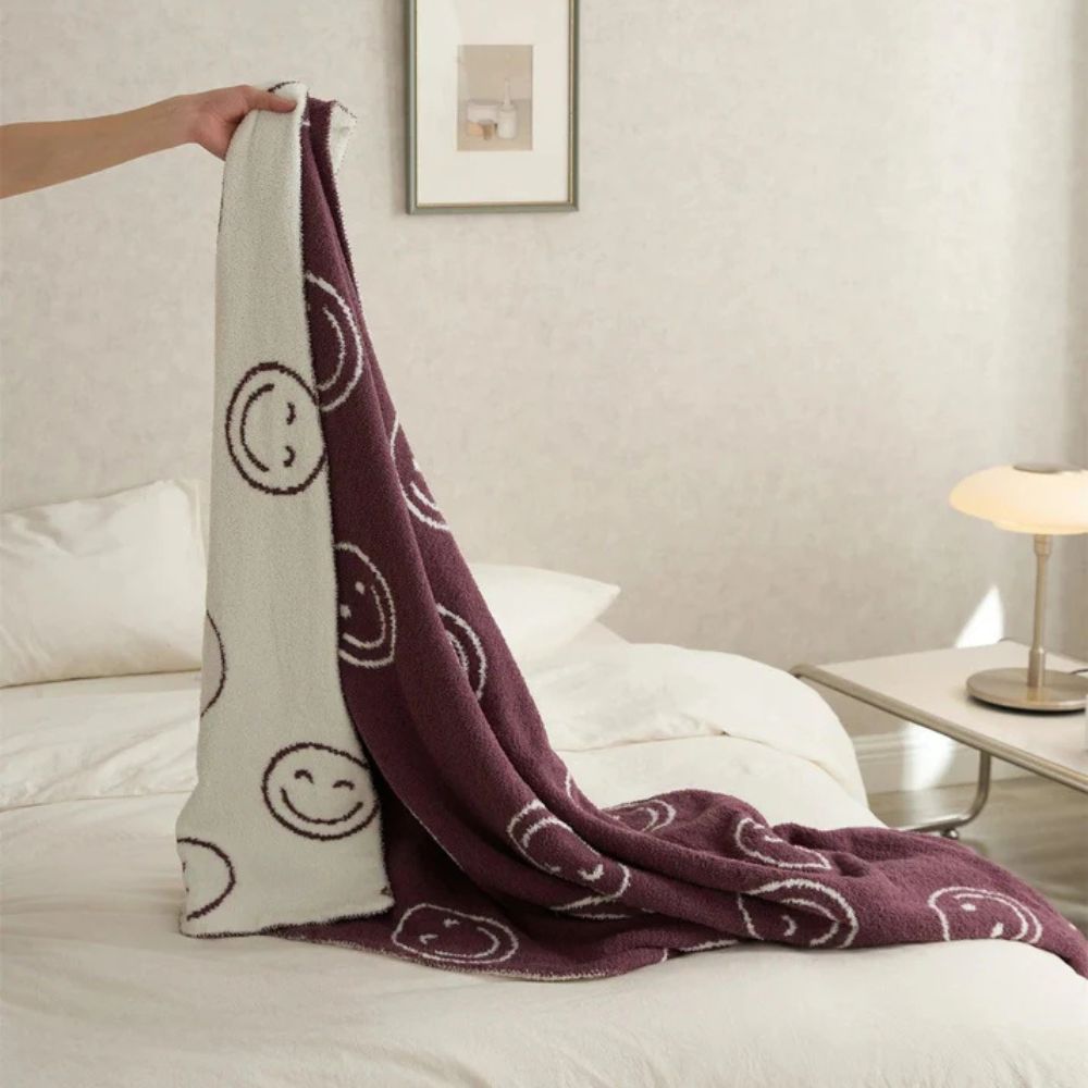 Smiley Face Plush Blanket