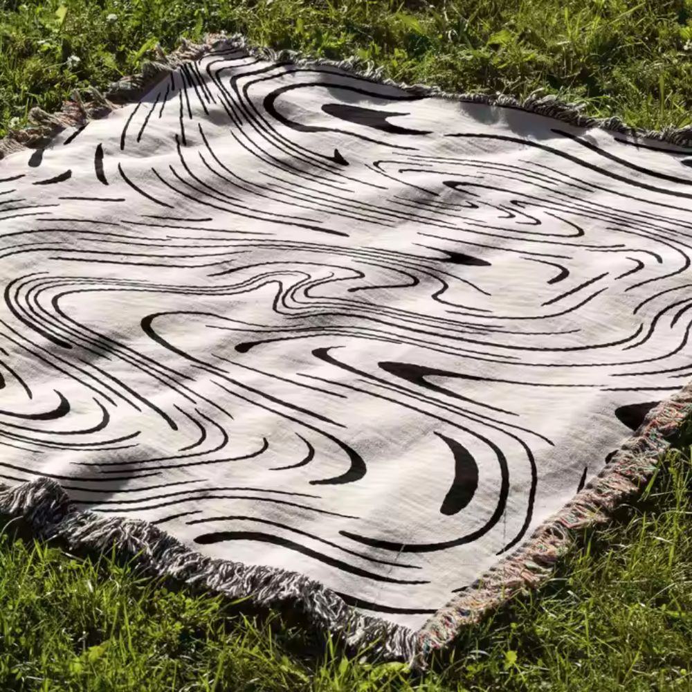 Marble Woven Throw Blanket