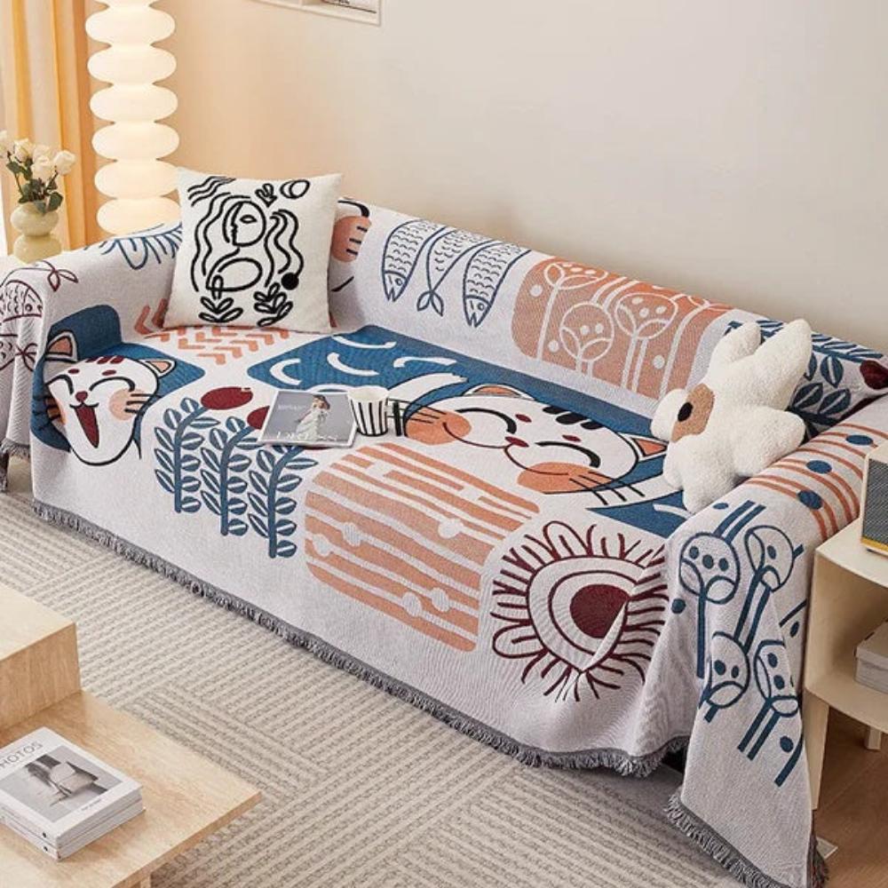 Tassel Tide All-Season Sofa Cover
