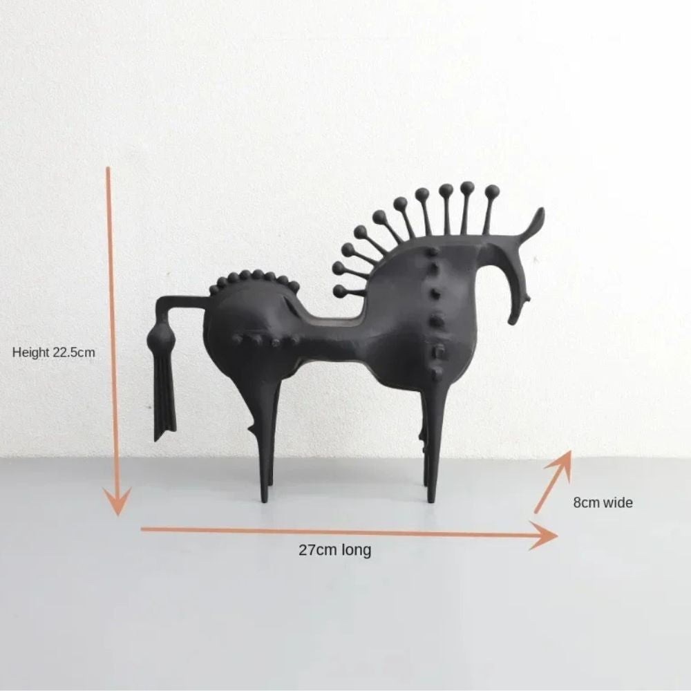 Black Stallion Metal Sculpture