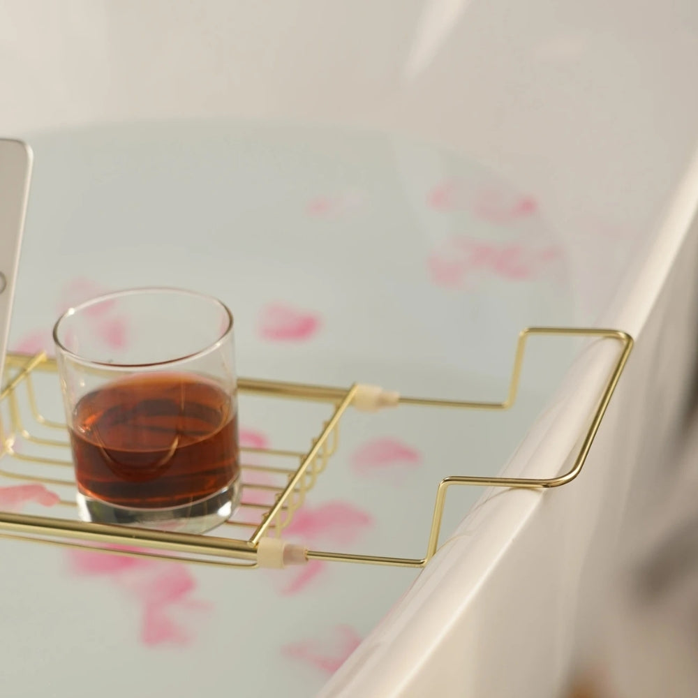Adjustable Stainless Steel Bathtub Caddy Tray