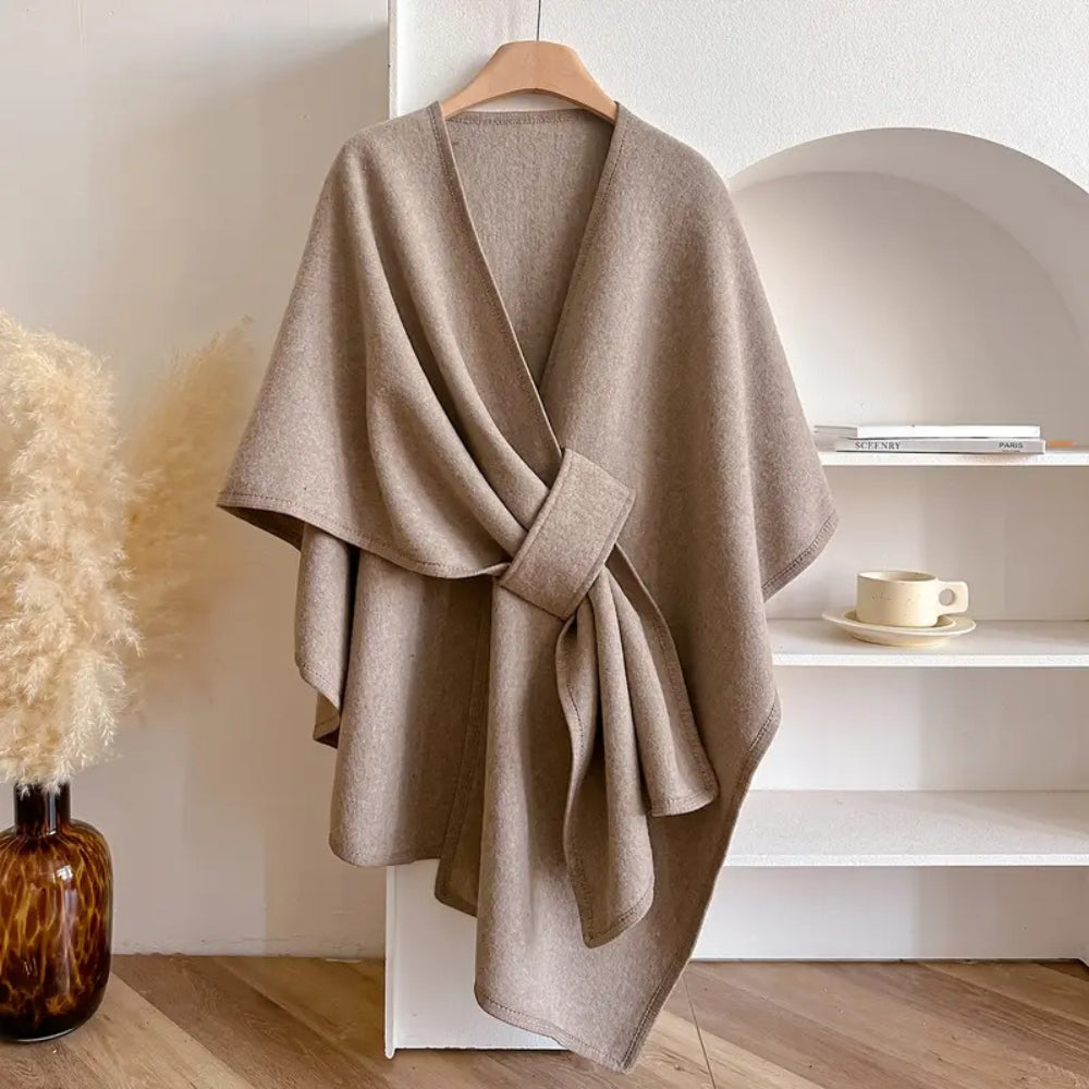 Luxurious Poncho Windproof Shawl Coat