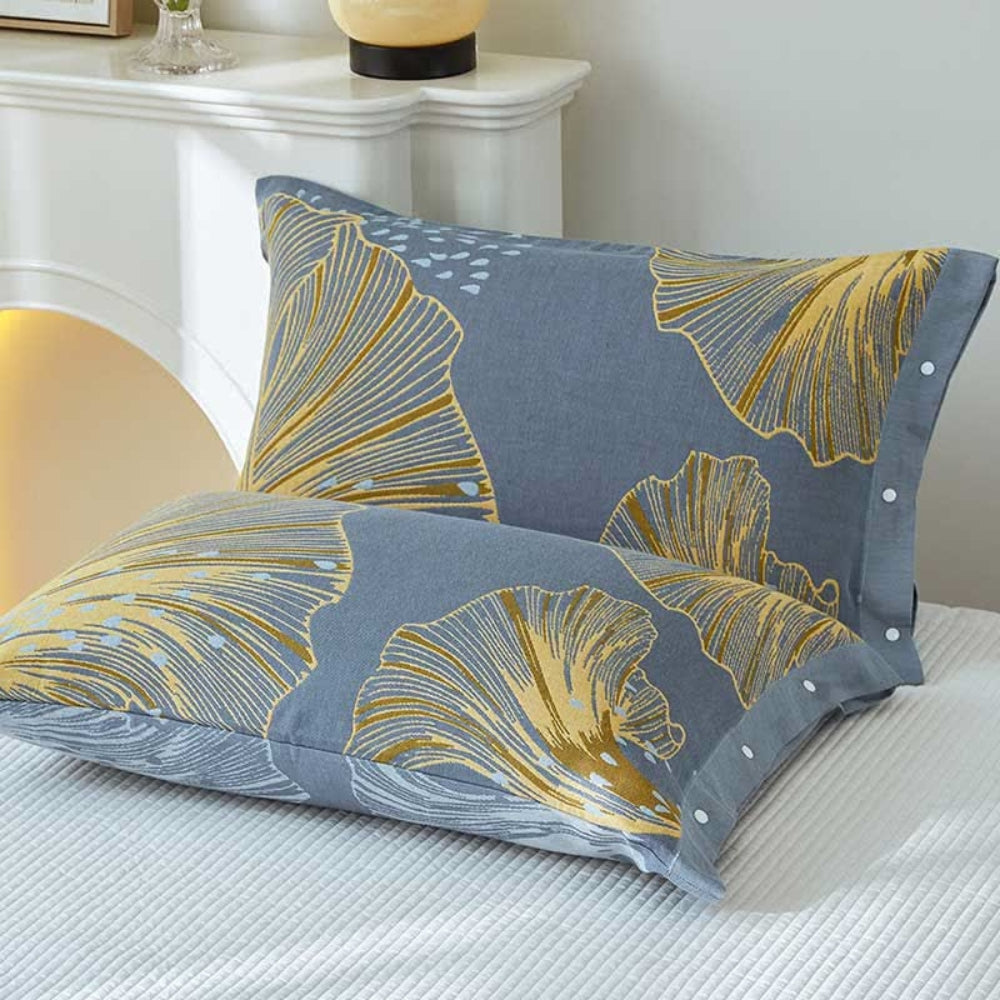 Golden Flora Pure Cotton Pillowcases