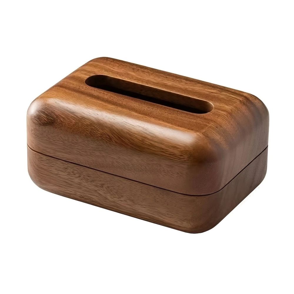 Earthtone Wooden Tissue Holder