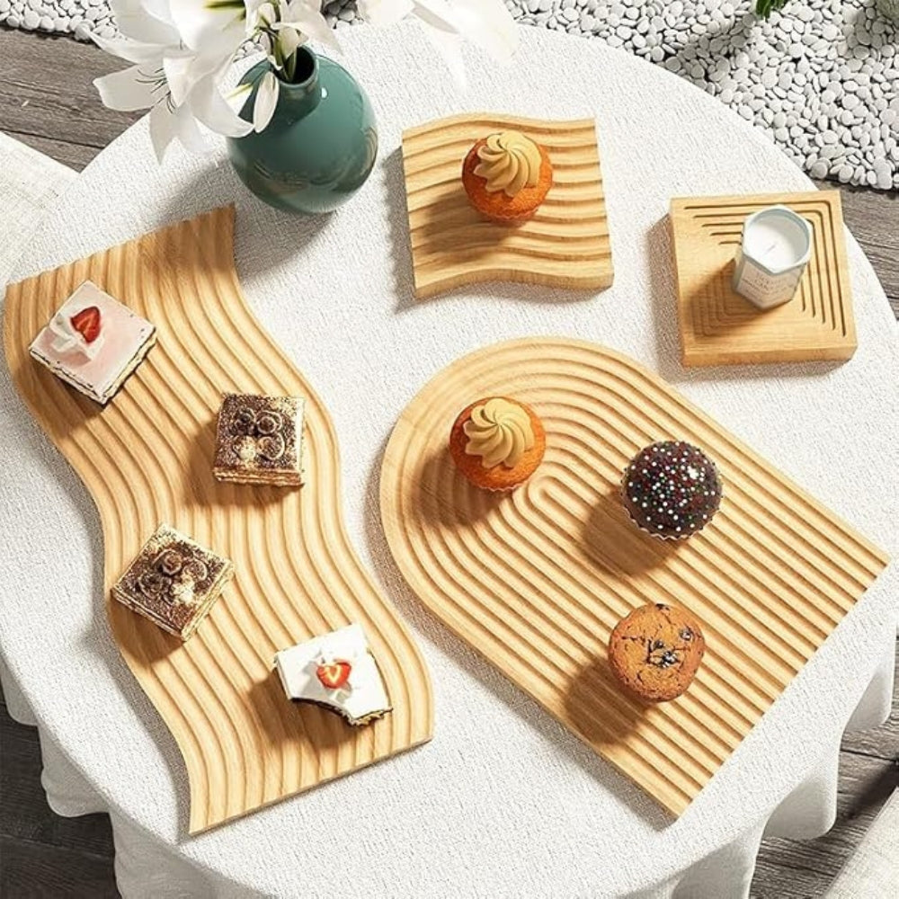 Nordic Ripple Wooden Tray