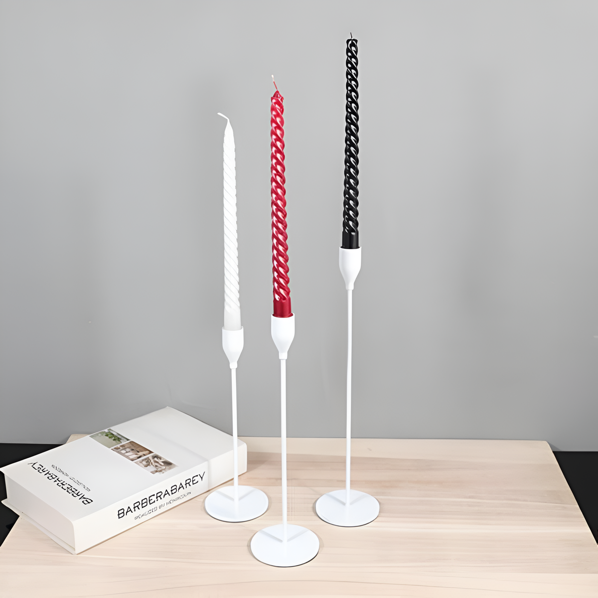 Sleek Metallic Candle Holders