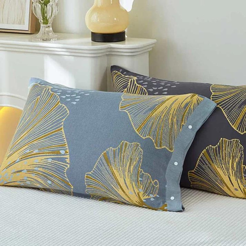 Golden Flora Pure Cotton Pillowcases