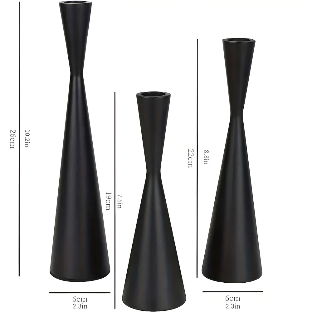 Sleek Nordic Brass Waist Candlestick