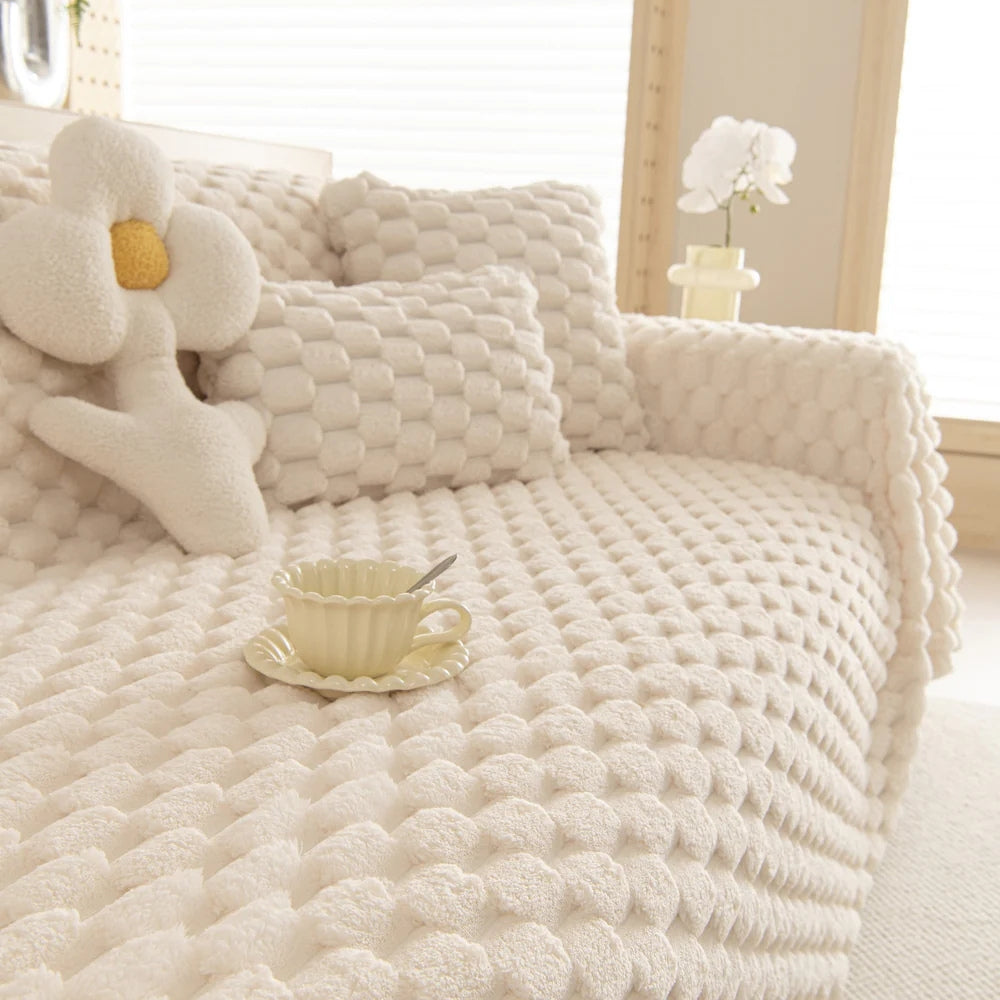 Tufted Rabbit Faux Sofa Cover