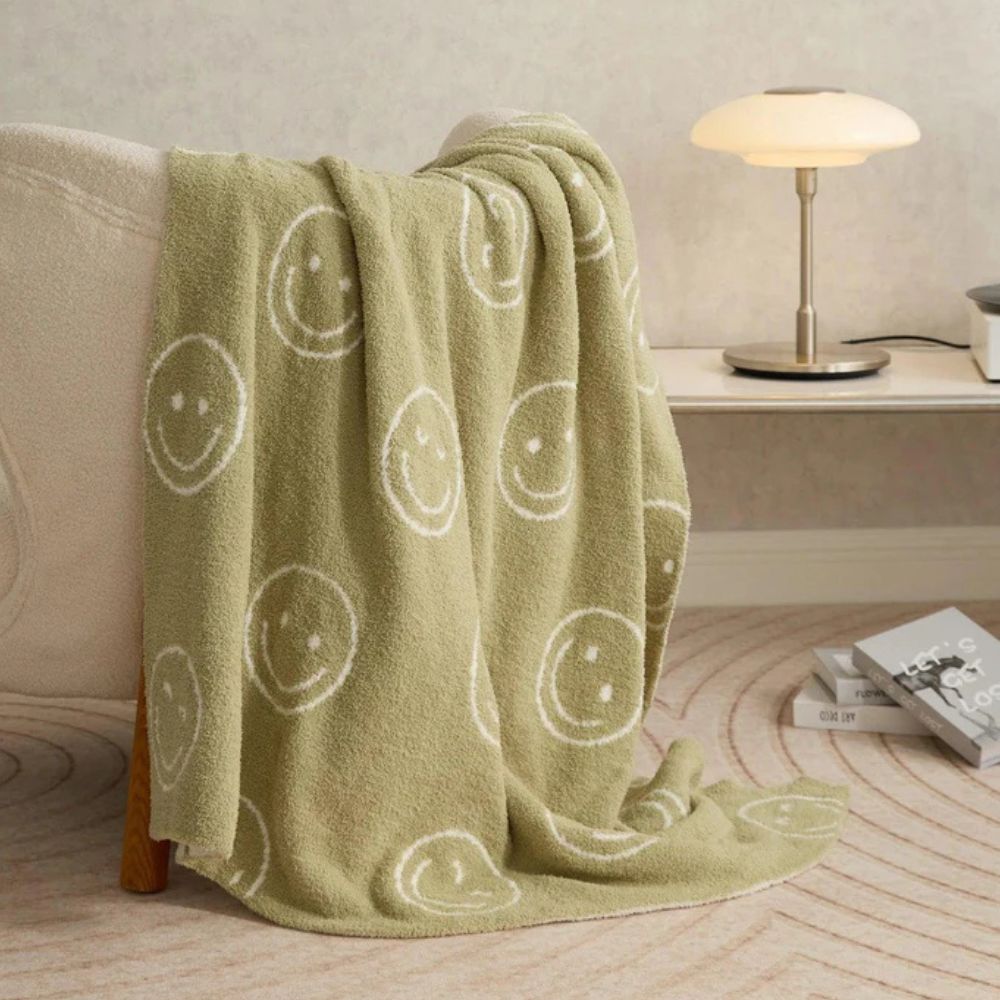 Smiley Face Plush Blanket