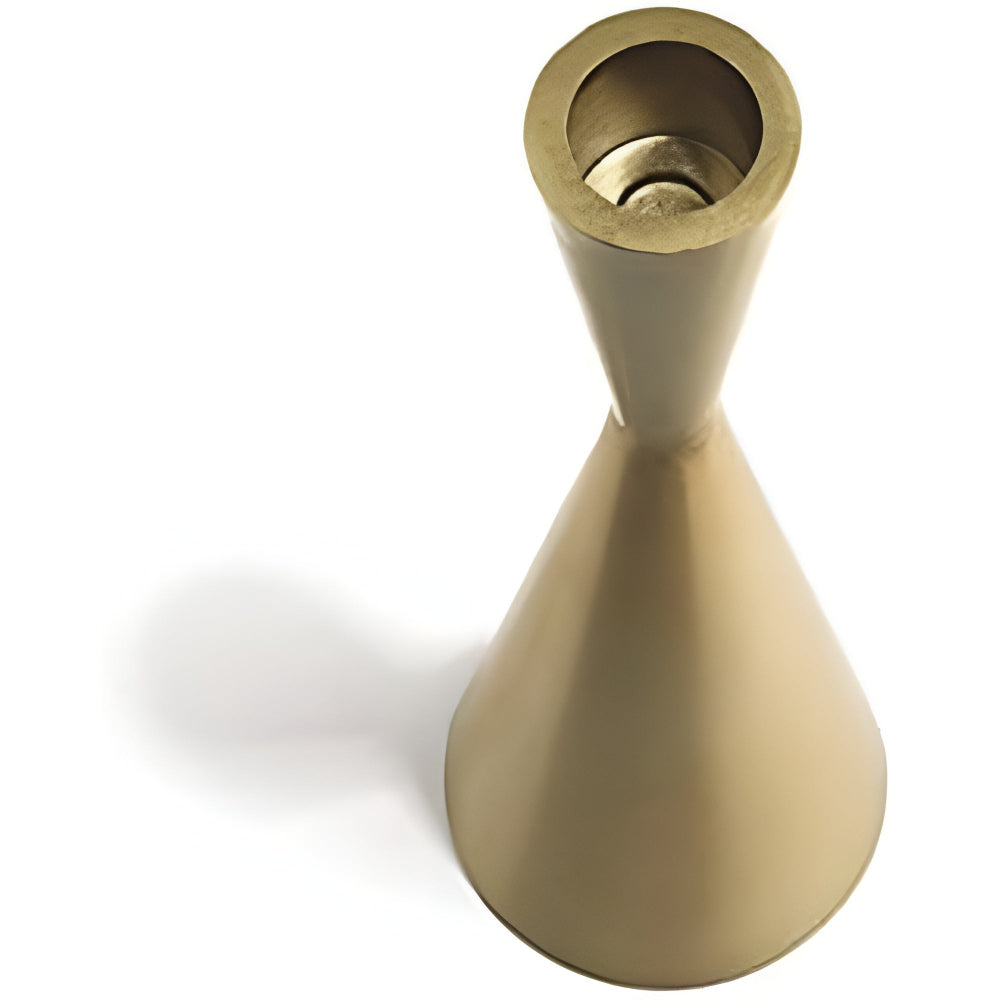 Sleek Nordic Brass Waist Candlestick