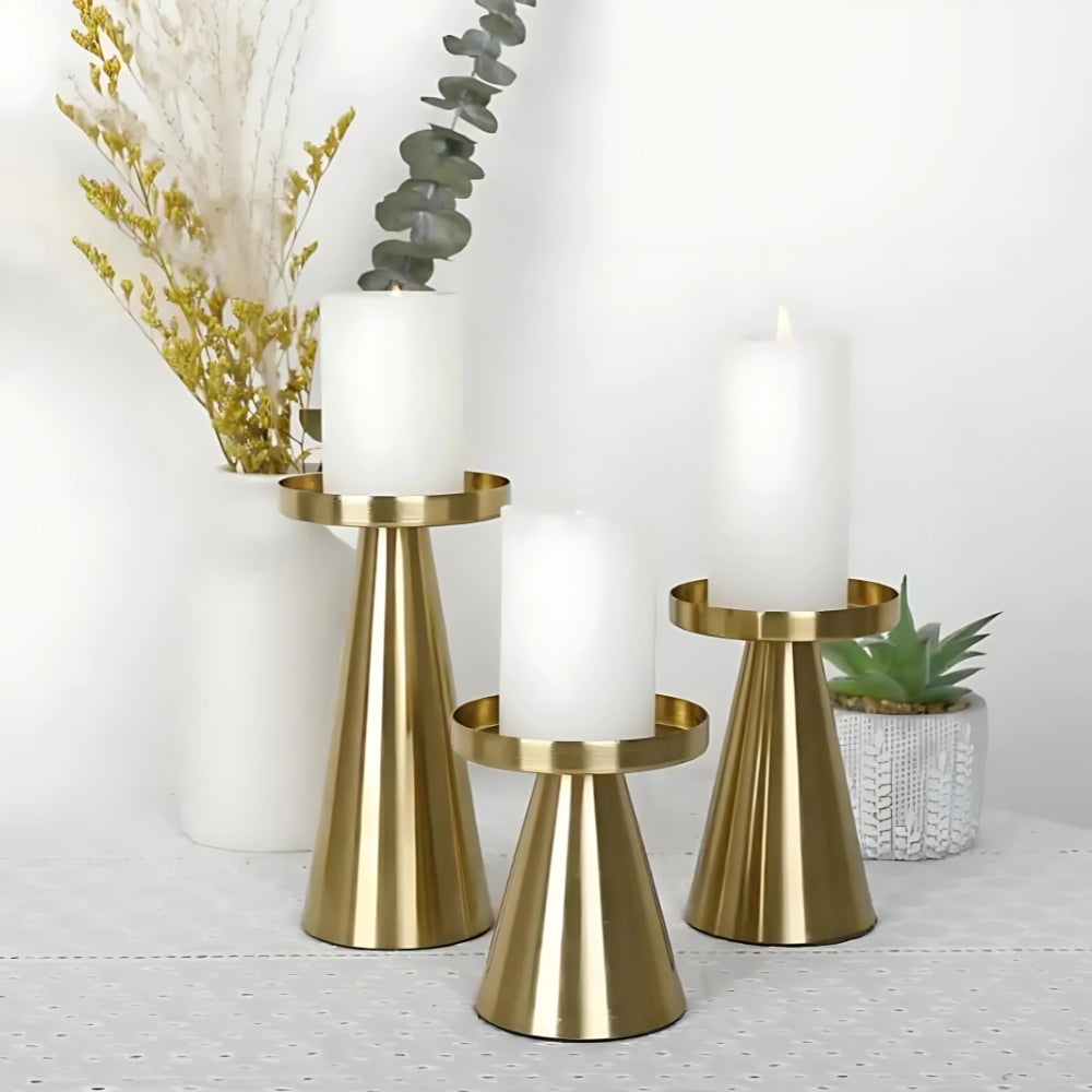 Elegant Brass Candle Holders