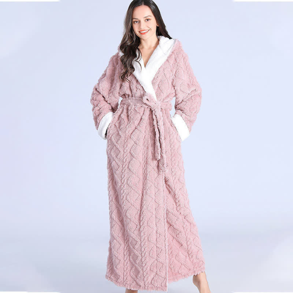 Plush Long Hooded Robe