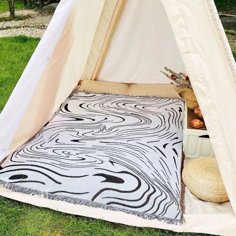 Marble Woven Throw Blanket