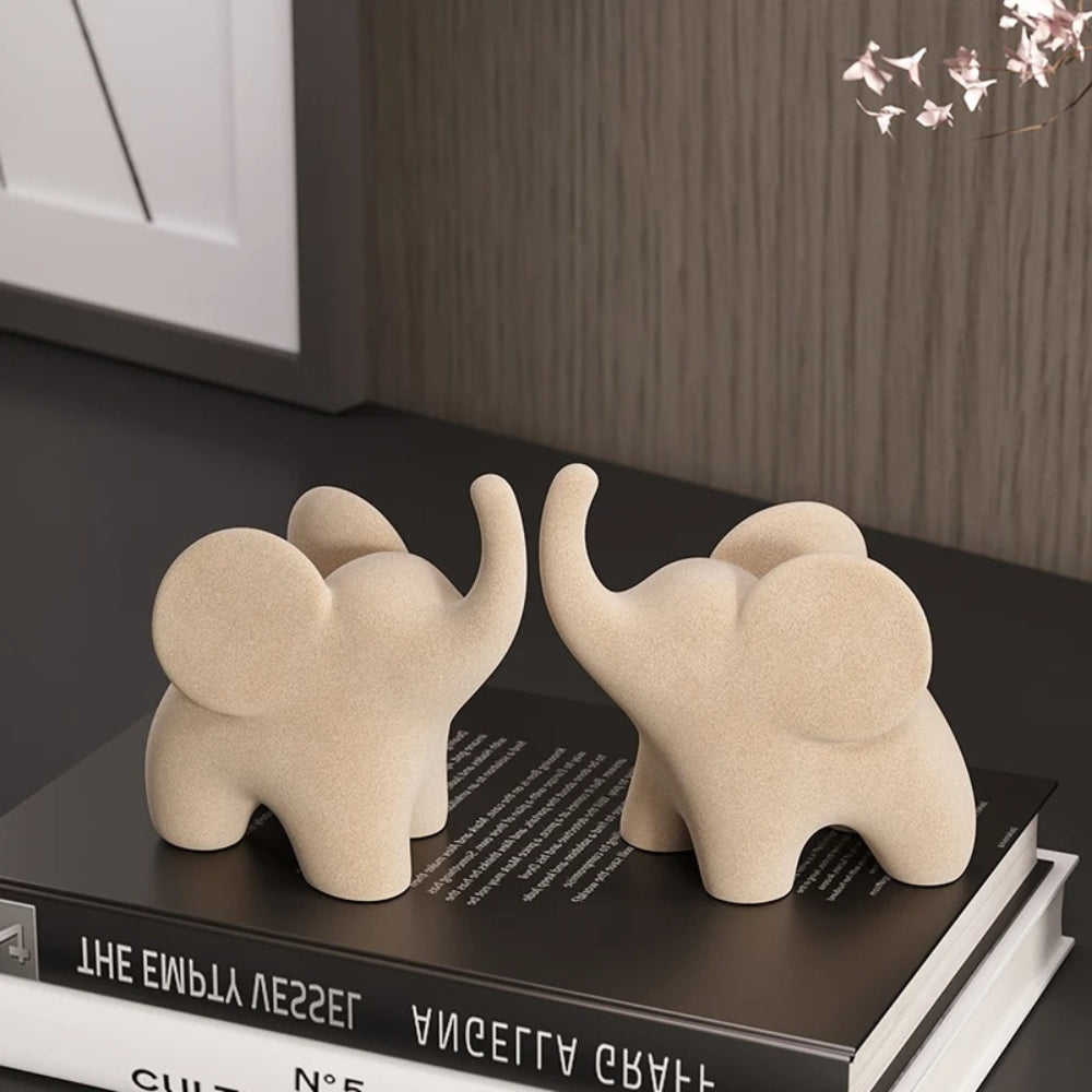Eclectic Elephant Resin Figurines