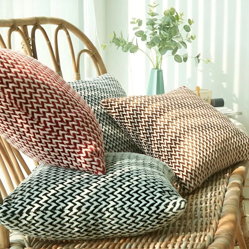 Lush Chevron Cushion Covers