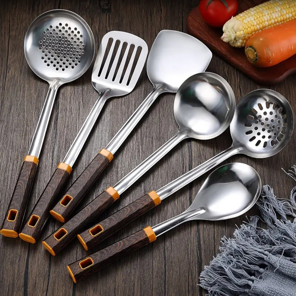 Wood Grain Stainless Steel Utensils
