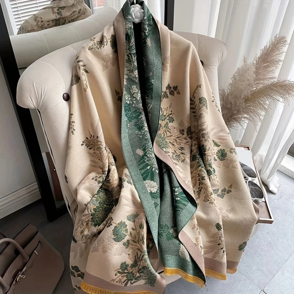Nuvé Floral Soft Double Sided Scarf