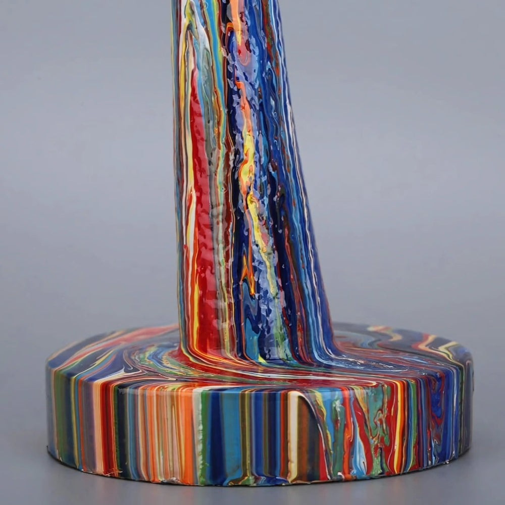 Female Thinker Colorful Art Sculpture