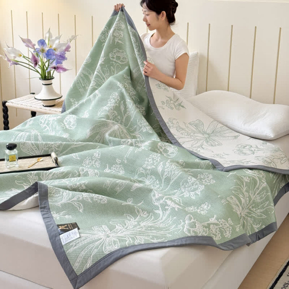 Aurea Reversible Cotton Gauze Blanket