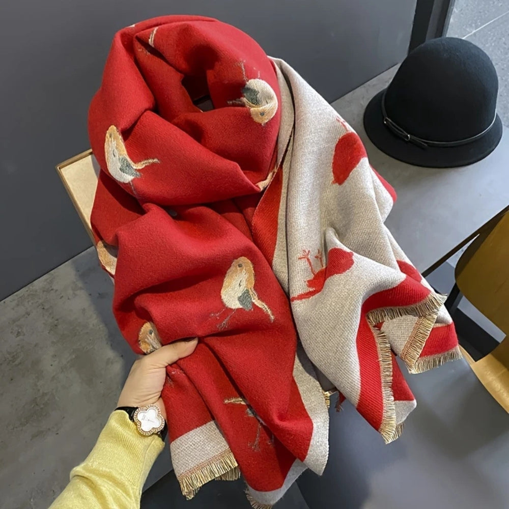 Aviary Breathable Bird Jacquard Shawl