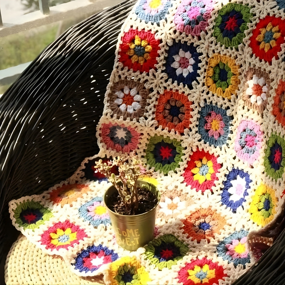 Blooming Crochet Flower Blanket