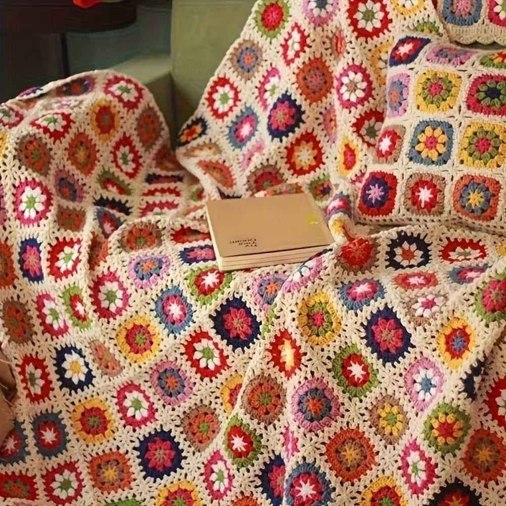 Blooming Crochet Flower Blanket