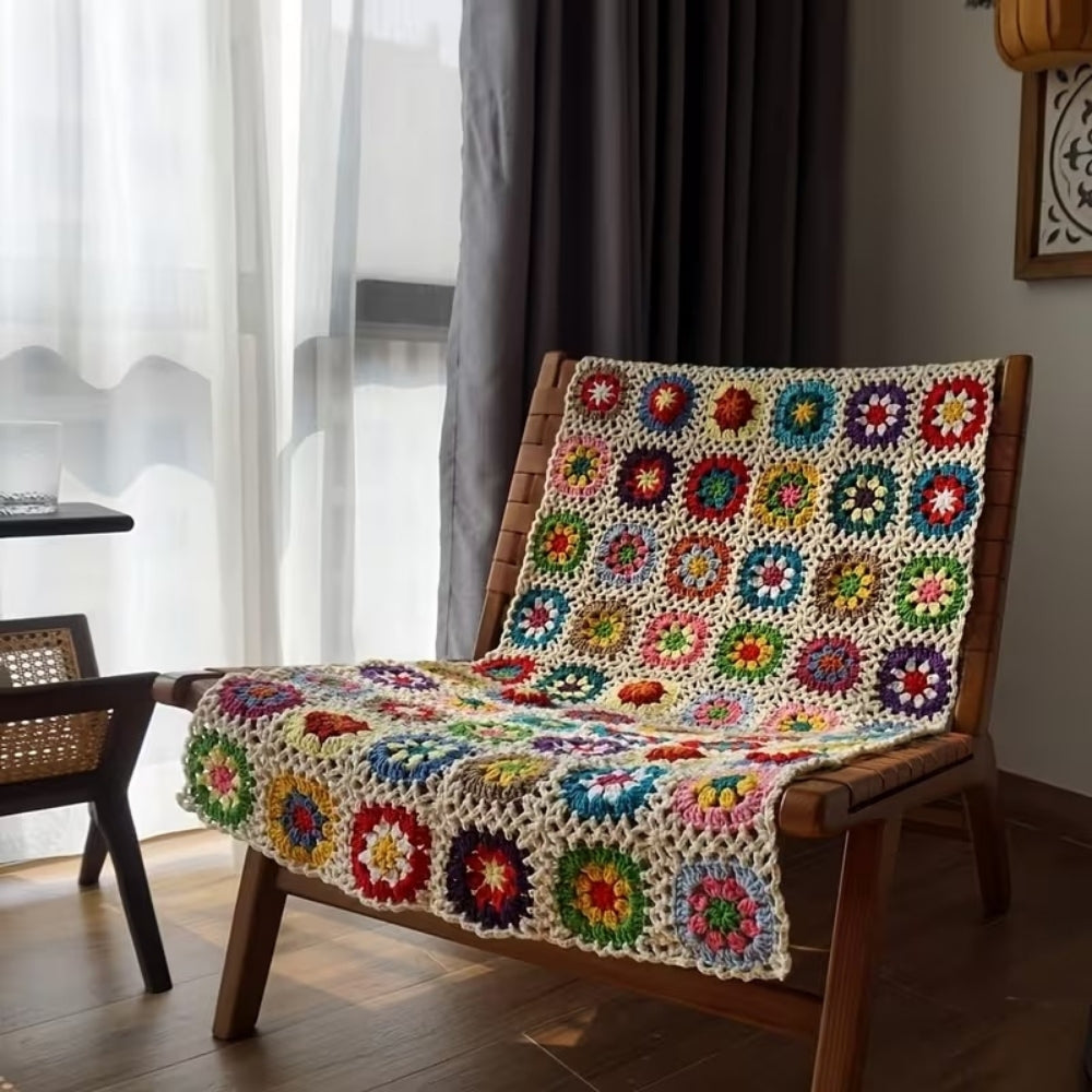 Blooming Crochet Flower Blanket