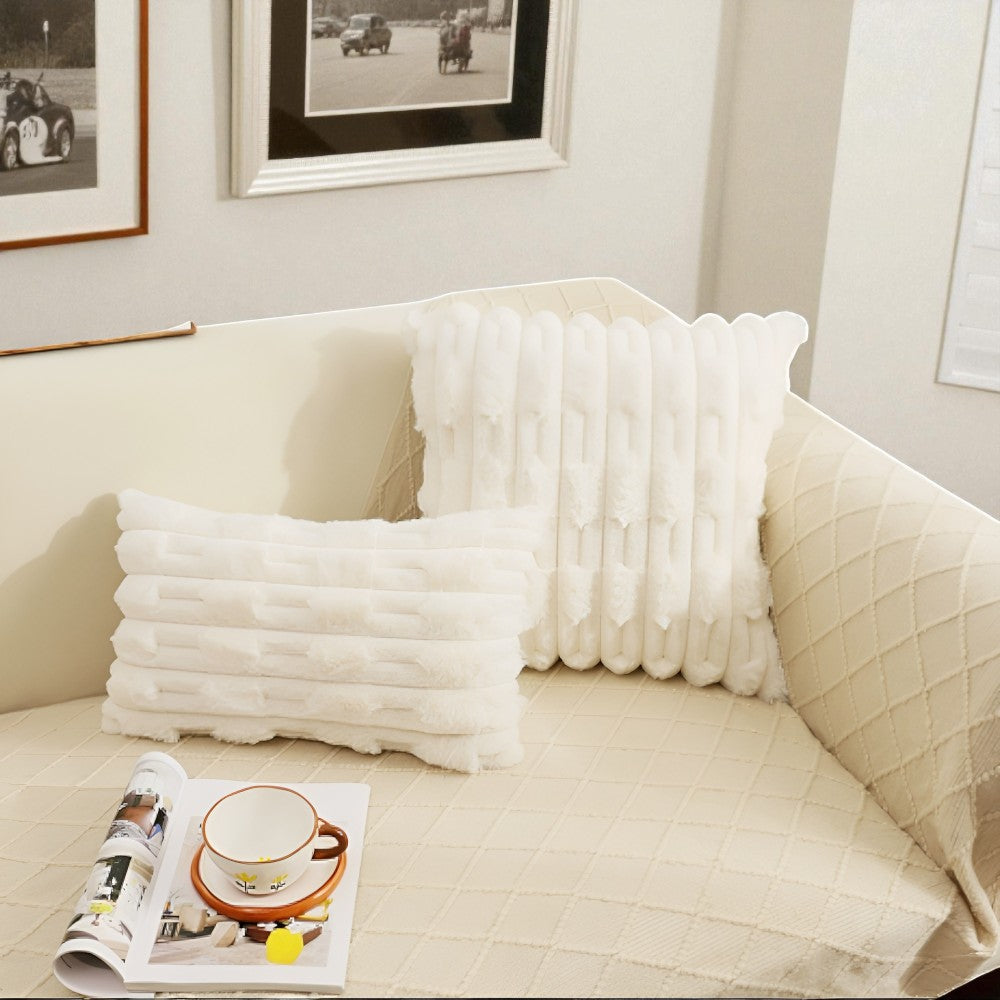 Calm Weave Plush Cushion Cover