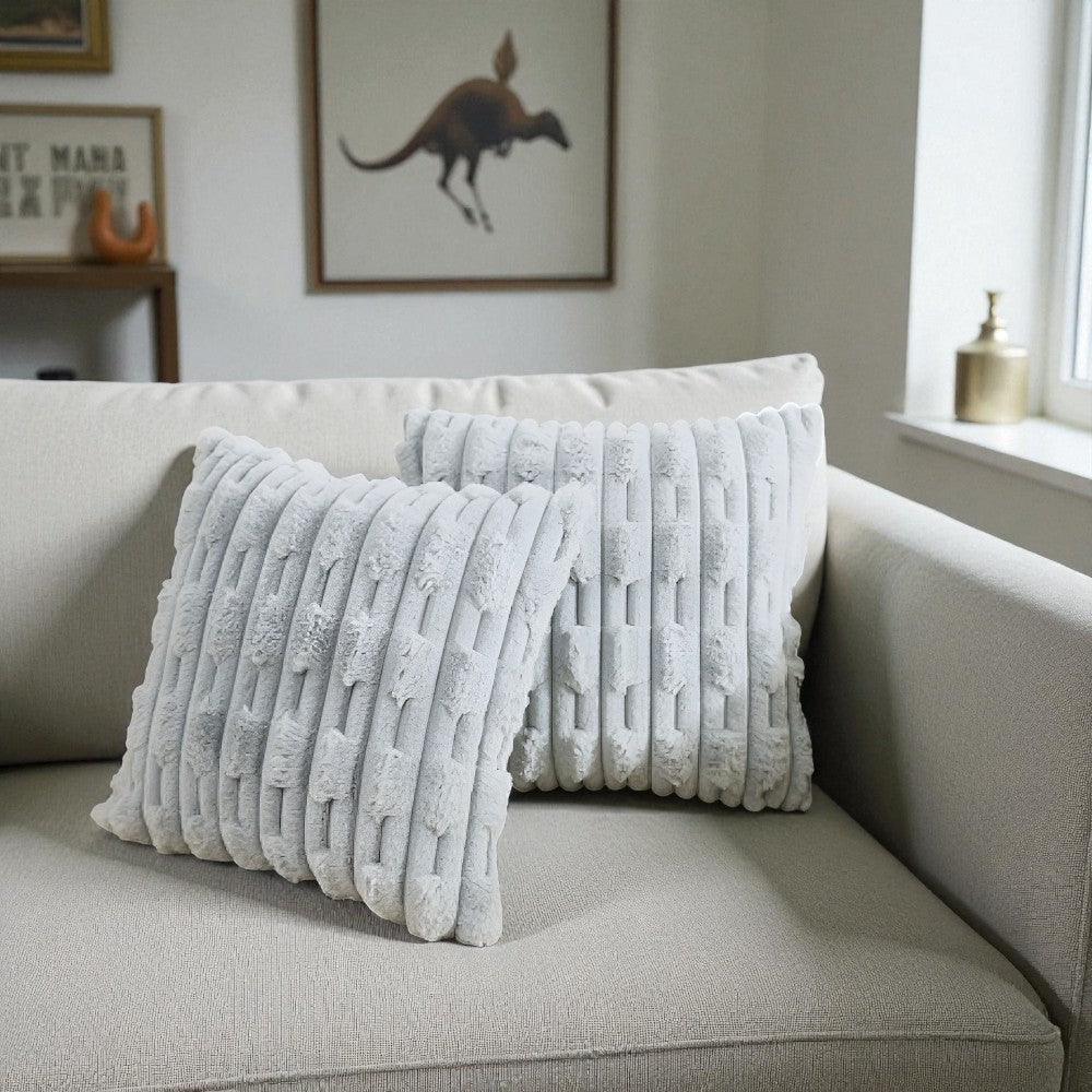 Calm Weave Plush Cushion Cover