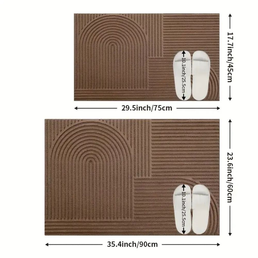 Curved Thread Line Door Mat