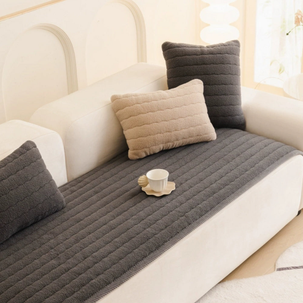 Chic Thick Plush Sofa Cover