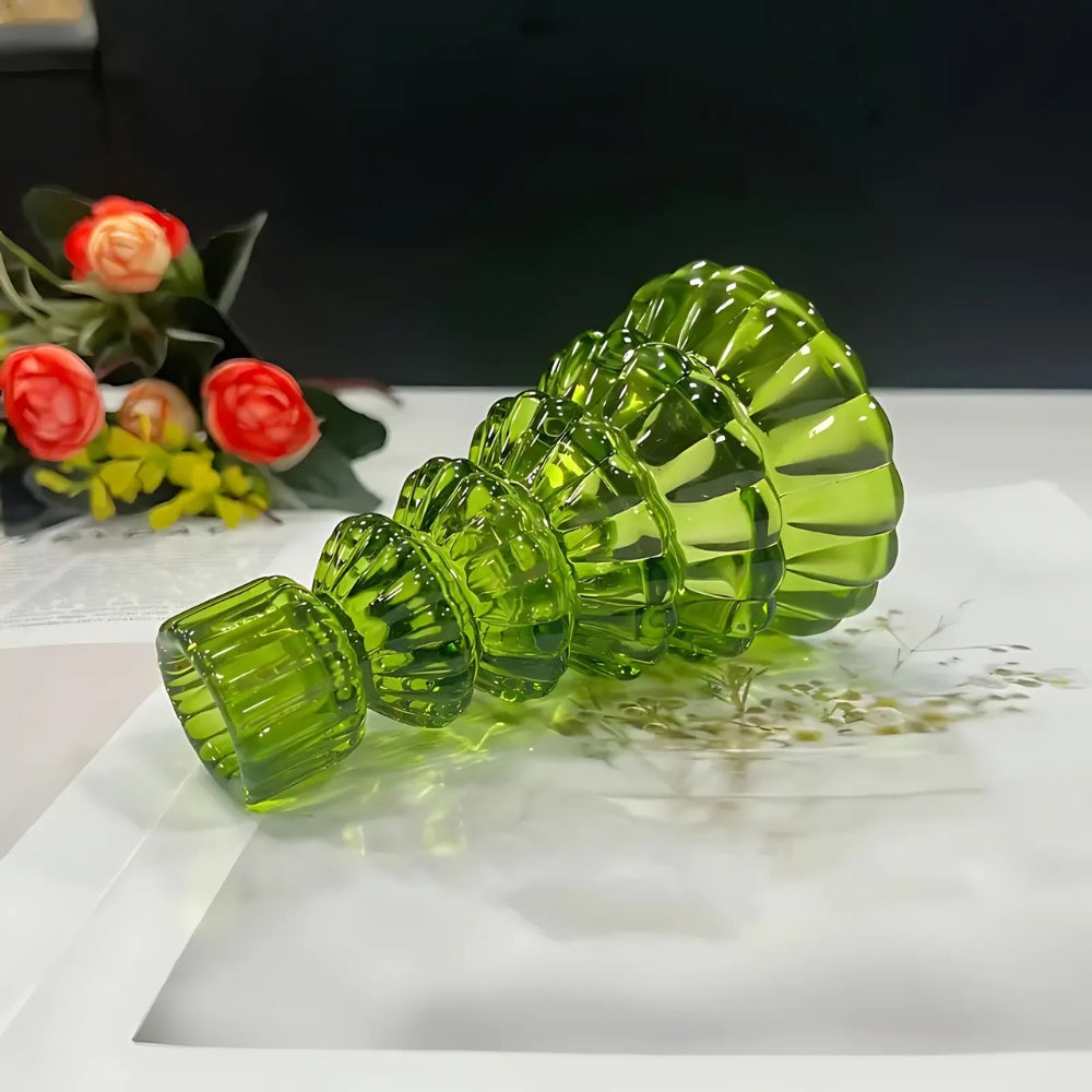 Christmas Tree Glass Candle Holder
