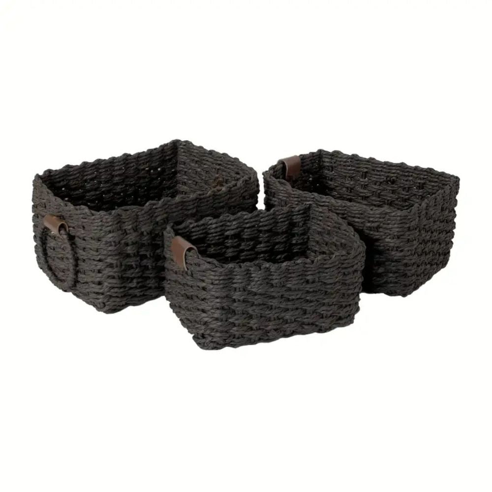 Elegant Rattan Weave Basket Set