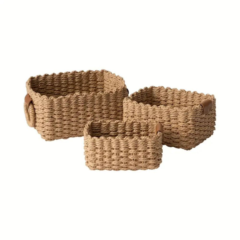 Elegant Rattan Weave Basket Set
