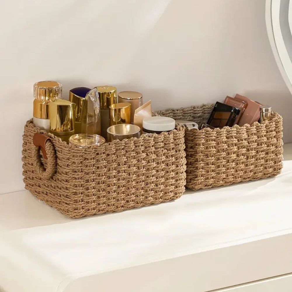 Elegant Rattan Weave Basket Set