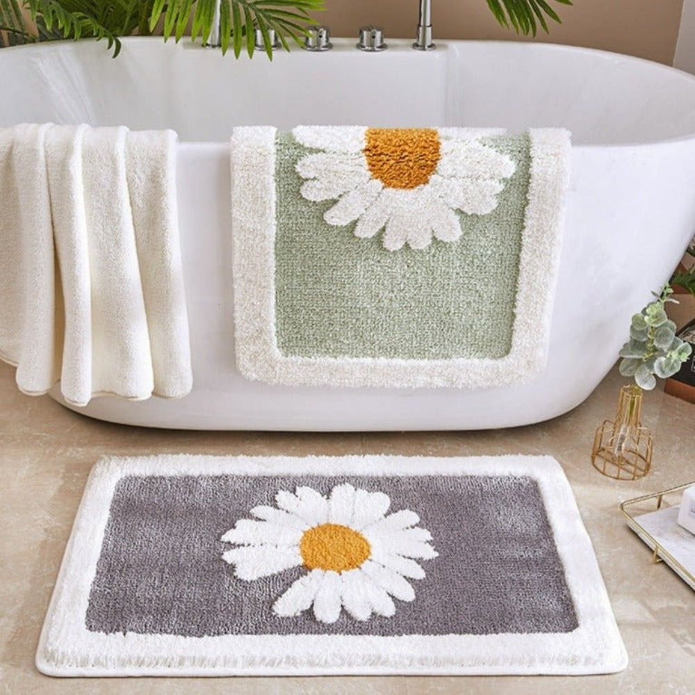 Fleur Plush Floral Bath Mat