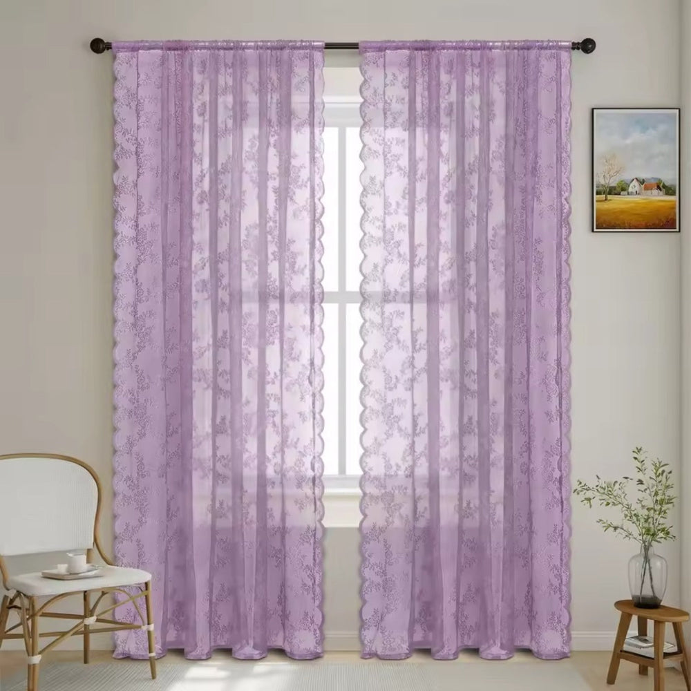 Floral Grace Sheer Curtains