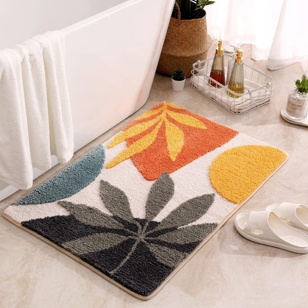Floral Non-Slip Bathmat