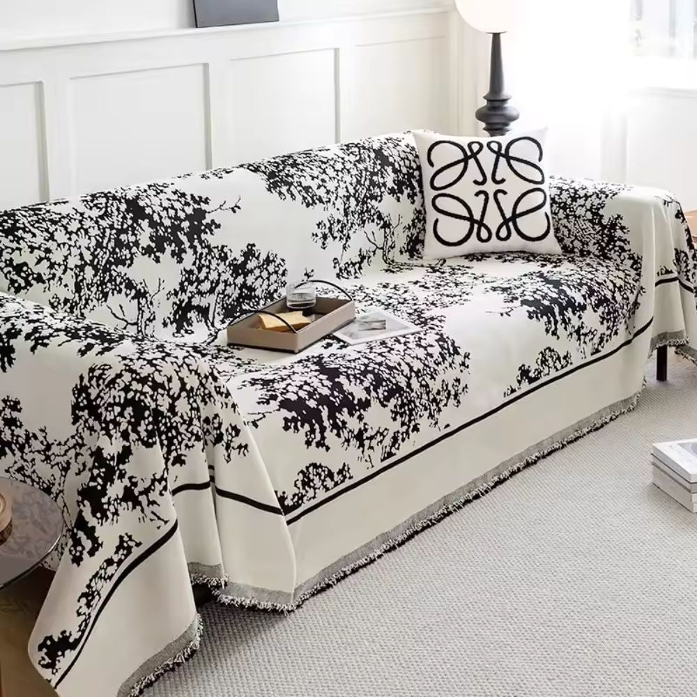 Chenille Flowerfield Sofa Cover