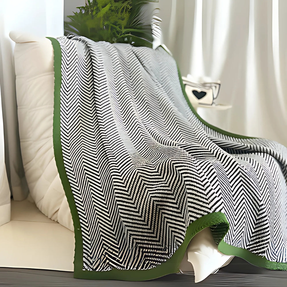 Golden Chevron Luxe Blanket