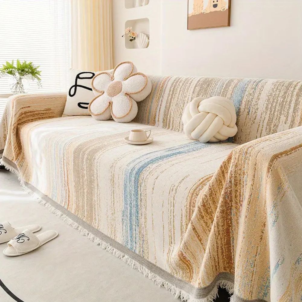 Serene Stripes Sofa Cover