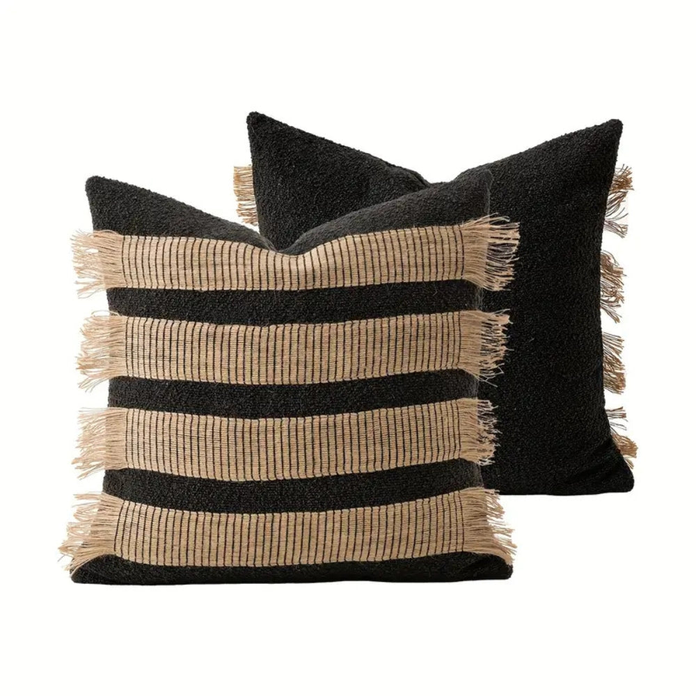 Handwoven Bohemian Stripe Cushion Cover