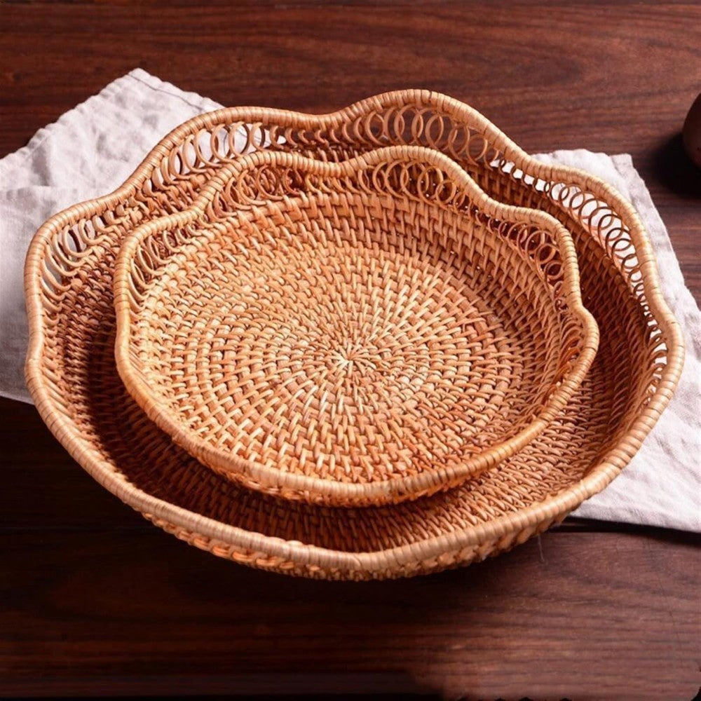 Handwoven Rattan Floral Basket