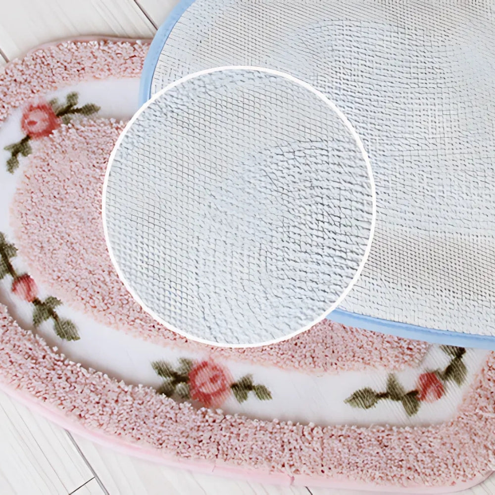 Heart Floral Tufted Bath Mat