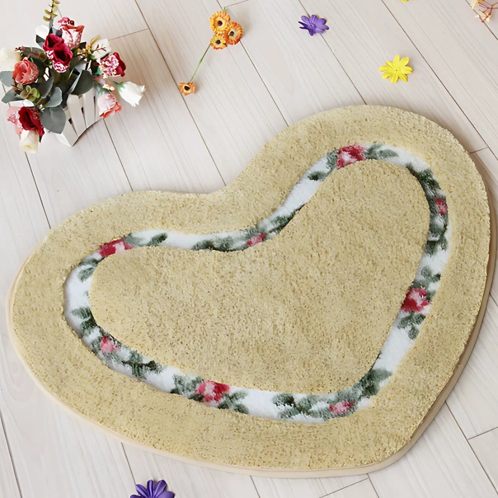 Heart Floral Tufted Bath Mat