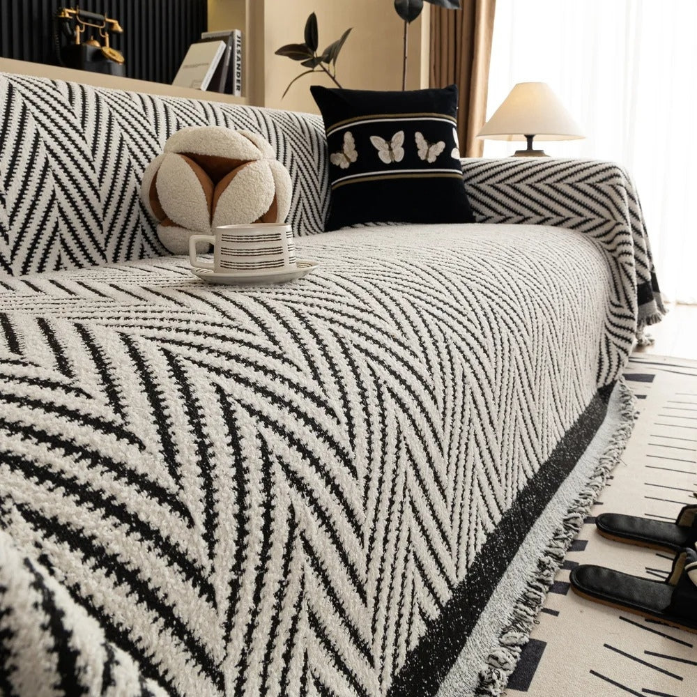 Marella Soft Chevron Sofa Cover