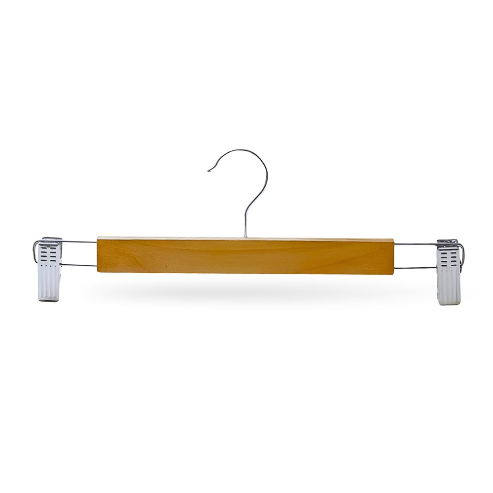 Maxwell Premium Wood Pants Hangers with Clips